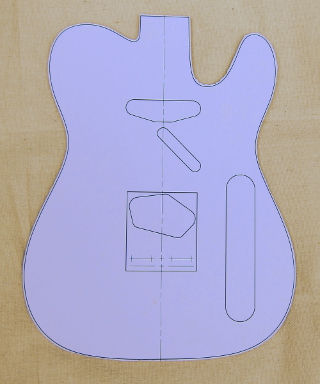 telecaster body guitar template photo